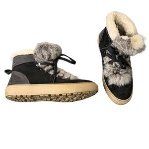 Cougar Dani Suede Winter Sneaker Rabbit Fur Mobwife Size 9